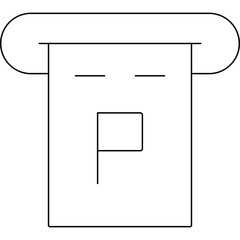 Parking ticket icon single icon vector illustration