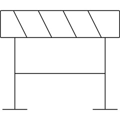 Road block icon single icon vector illustration