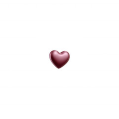 A shiny red heart symbol isolated on a white background, representing love, affection, and positivity. Ideal for conveying emotions and relationships in various contexts.