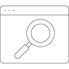 Website searching icon single icon vector illustration