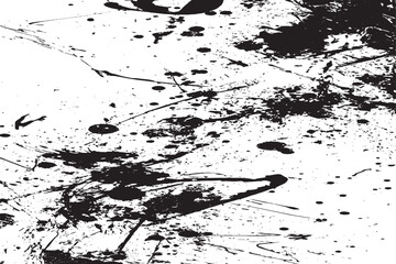 Dynamic Black Ink Splatter and Paint Drip Texture