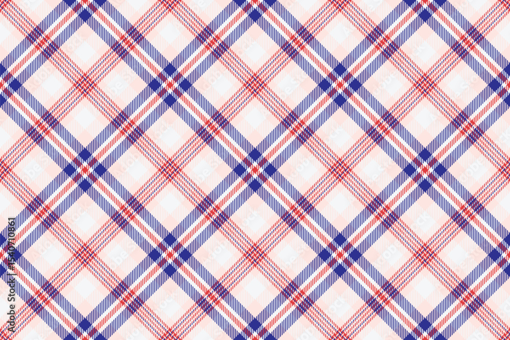 Poster classic tartan pattern in red and blue, ideal for textile design, backgrounds, or creating a timeles