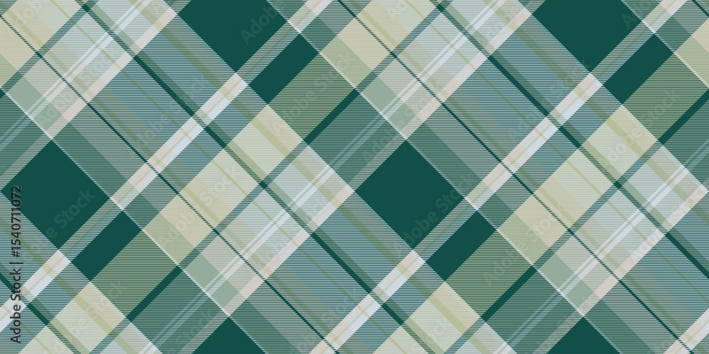 Poster classic plaid pattern with intersecting lines in calming green and neutral hues. versatile backdrop 