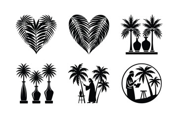 palm Sunday silhouette bundle design
