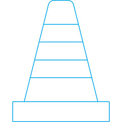 Traffic crone icon single icon vector illustration