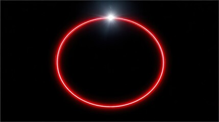 Red circle glow on black background