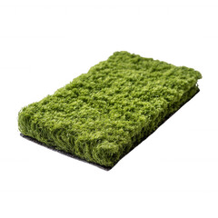 A vibrant green square piece of artificial grass, perfect for decorative purposes. Soft texture and lush appearance, ideal for enhancing indoor or outdoor spaces.