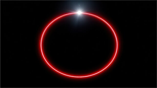 Red circle glow on black background - Powered by Adobe