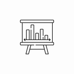 bar chart presentation icon sign vector