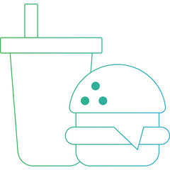 Fast food icon single icon vector illustration