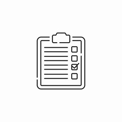 Naklejka na ściany i meble clipboard checklist completed icon sign vector