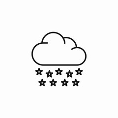 cloud snow falling icon sign vector