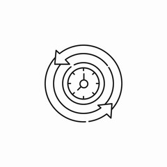 history time repetition icon sign vector