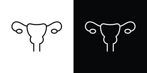 Gynecology icon design. simple stroke line vector icon set
