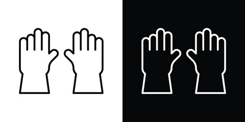 Gloves icon design. simple stroke line vector icon set