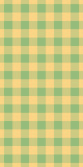 Open vector seamless pattern, premium check fabric textile. Yard plaid background tartan texture in amber and green colors.