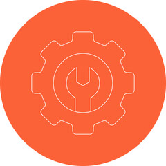 Setting icon 3 single icon vector illustration