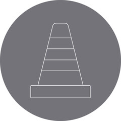 Traffic crone icon single icon vector illustration