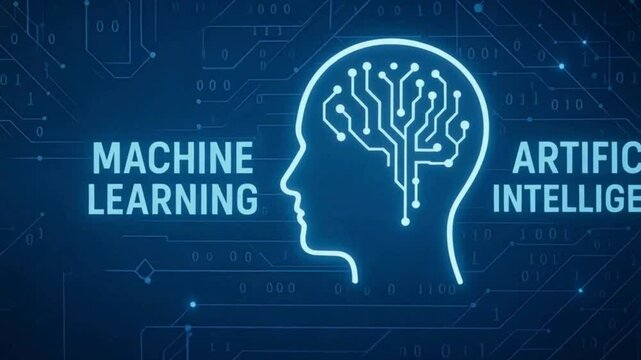 human head with binary code