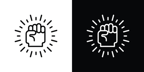 Empowerment icon design. simple stroke line vector icon set