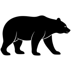 silhouette of a polar bear