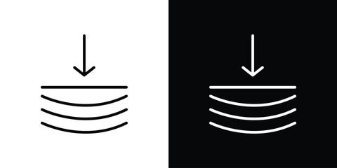 Elastic icon design. simple stroke line vector icon set