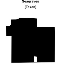 Seagraves (Texas) blank outline map