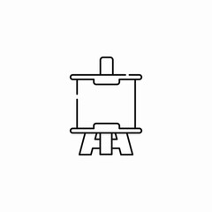 artist easel stand icon sign vector