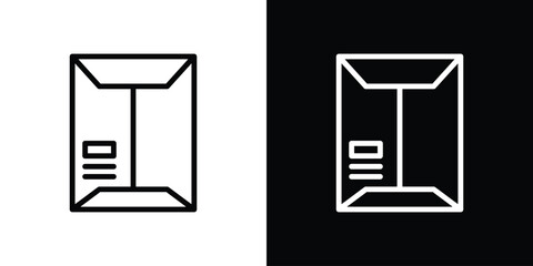 Document envelope icon design. simple stroke line vector icon set