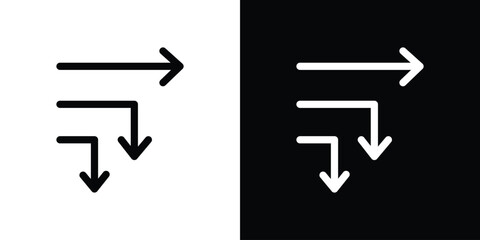 Diagram sankey icon design. simple stroke line vector icon set