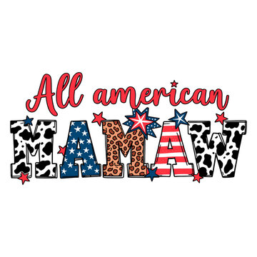 All american mamaw isolated on transparent background