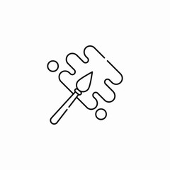 paint brush splatter icon sign vector
