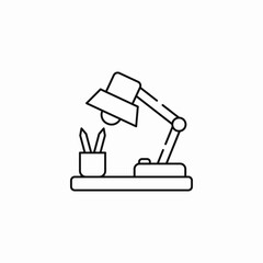 Fototapeta premium study desk lamp icon sign vector