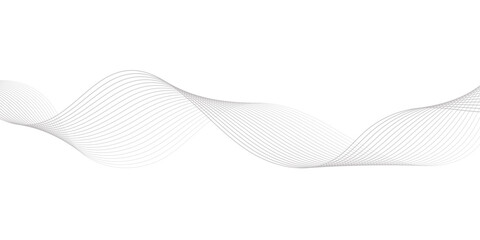 abstract Grey wave line background on white background.	