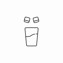 water glass ice icon sign vector