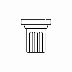 white pillar column icon sign vector