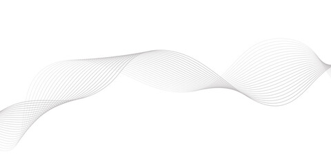 abstract Grey wave line background on white background.	