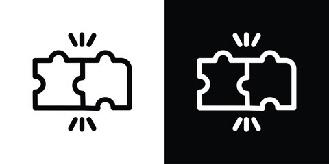 Compatibility icon design. simple stroke line vector icon set