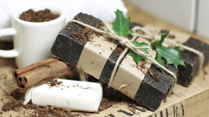 Flat-lay and lifestyle images of biodegradable packaging, paper bags, reusable containers, and organic product branding.