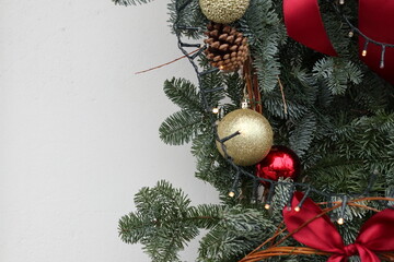 Festive decorations on the street in Chisinau.