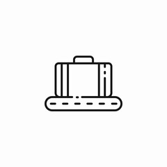 baggage carousel belt icon sign vector