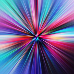 Obraz premium Colorful zoom motion effect. Abstract background. Color lines. Colored texture backdrop and banner. Multi color gradient pattern and textured wallpaper.