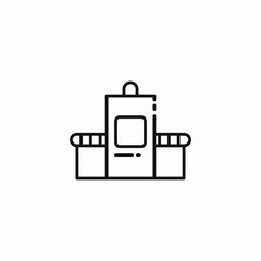 baggage scanner machine icon sign vector