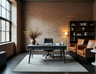 home office in industrial style