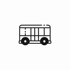 public transit bus icon sign vector