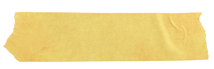 High-quality yellow adhesive tape with paper grain and realistic ripped edges for artistic digital compositions