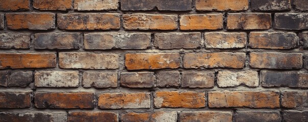 Rustic Brick Wall Texture Orange and Gray Brickwork Pattern, Background Image, photography, Brick Wall, Texture Brick Background, Wall Texture