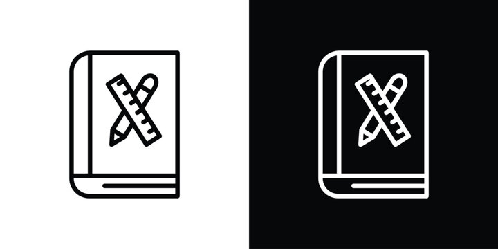 Brand guidelines icon design. simple stroke line vector icon set