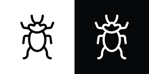 Bedbug icon design. simple stroke line vector icon set