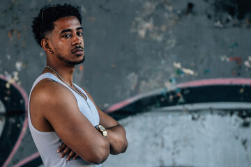 portrait of a young man on the street